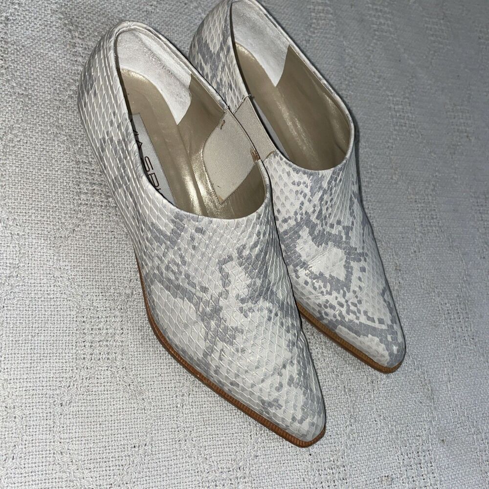 Via Spiga Italy Womens Dressy Bootines Size 8 M Beige Gray Leather Going Out Fun